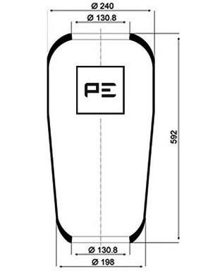 PE AUTOMOTIVE Pneimoatsperes spilvens, Pneimopiekare 084.056-70A